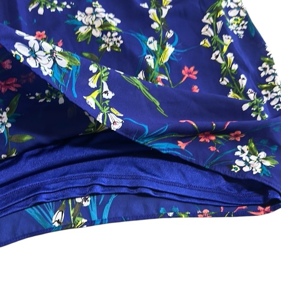 Worthington 75590 Women's Sz 16 Blue Floral Print Lined Sleeveless Sheath Dress - Picture 8 of 9